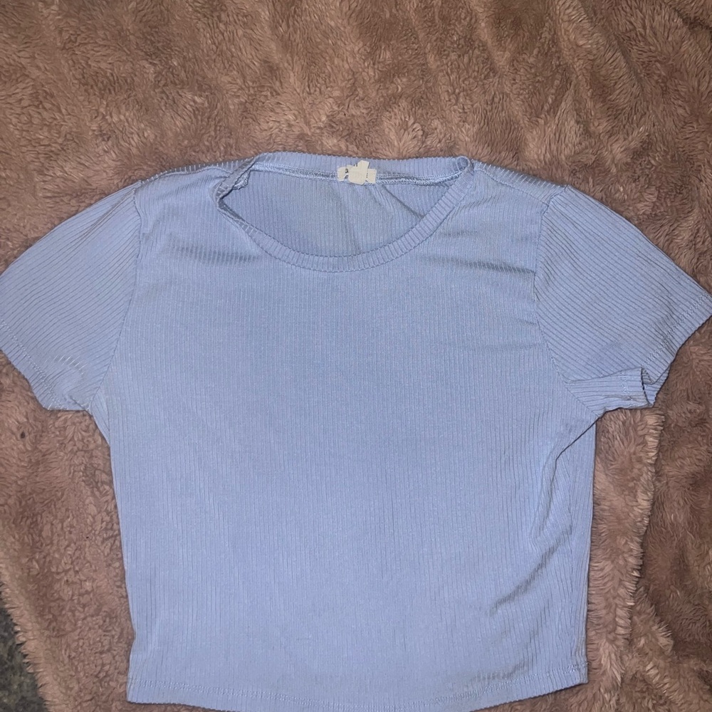 Garage Light Blue Short Sleeve Ribbed Tee
